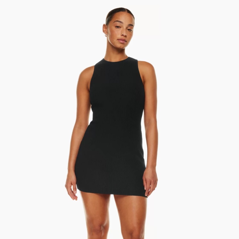 Babaton sculpt knit mini racer dress